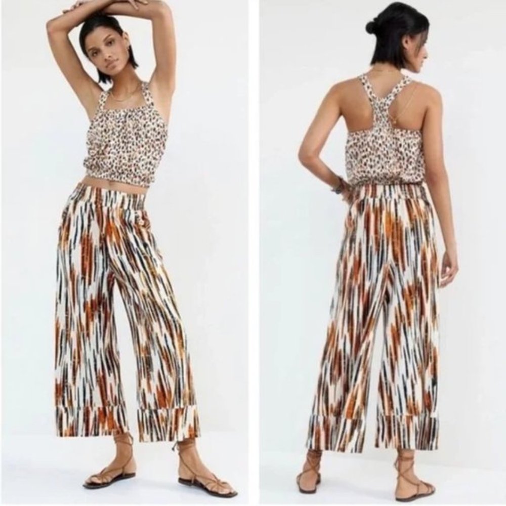 Brand New Daily Practice by Anthropologie 2-Piece Smocked Lounge Set